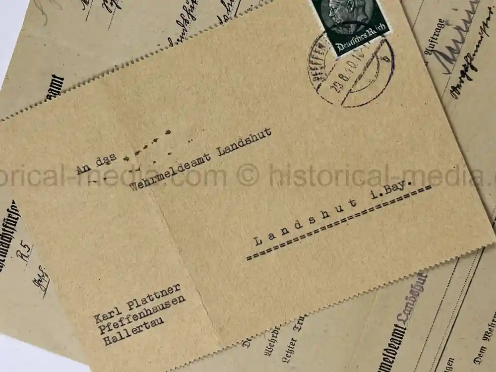 PANZER WEHRSTAMMBUCH & DOCUMENT GROUPING - PANZER REGIMENT 3