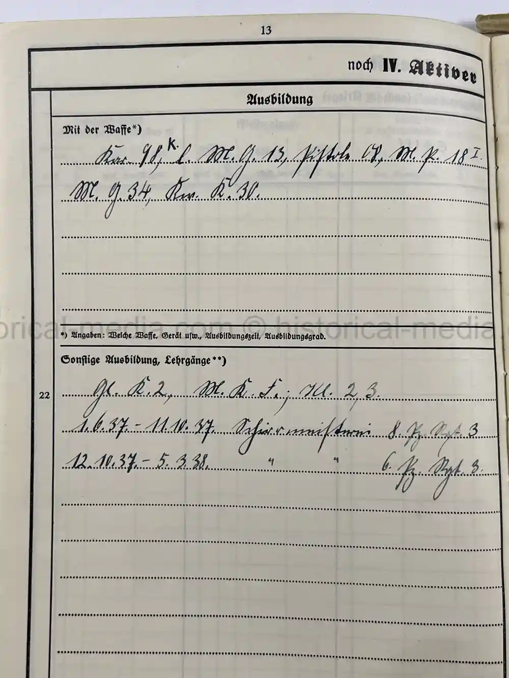 PANZER WEHRSTAMMBUCH & DOCUMENT GROUPING - PANZER REGIMENT 3