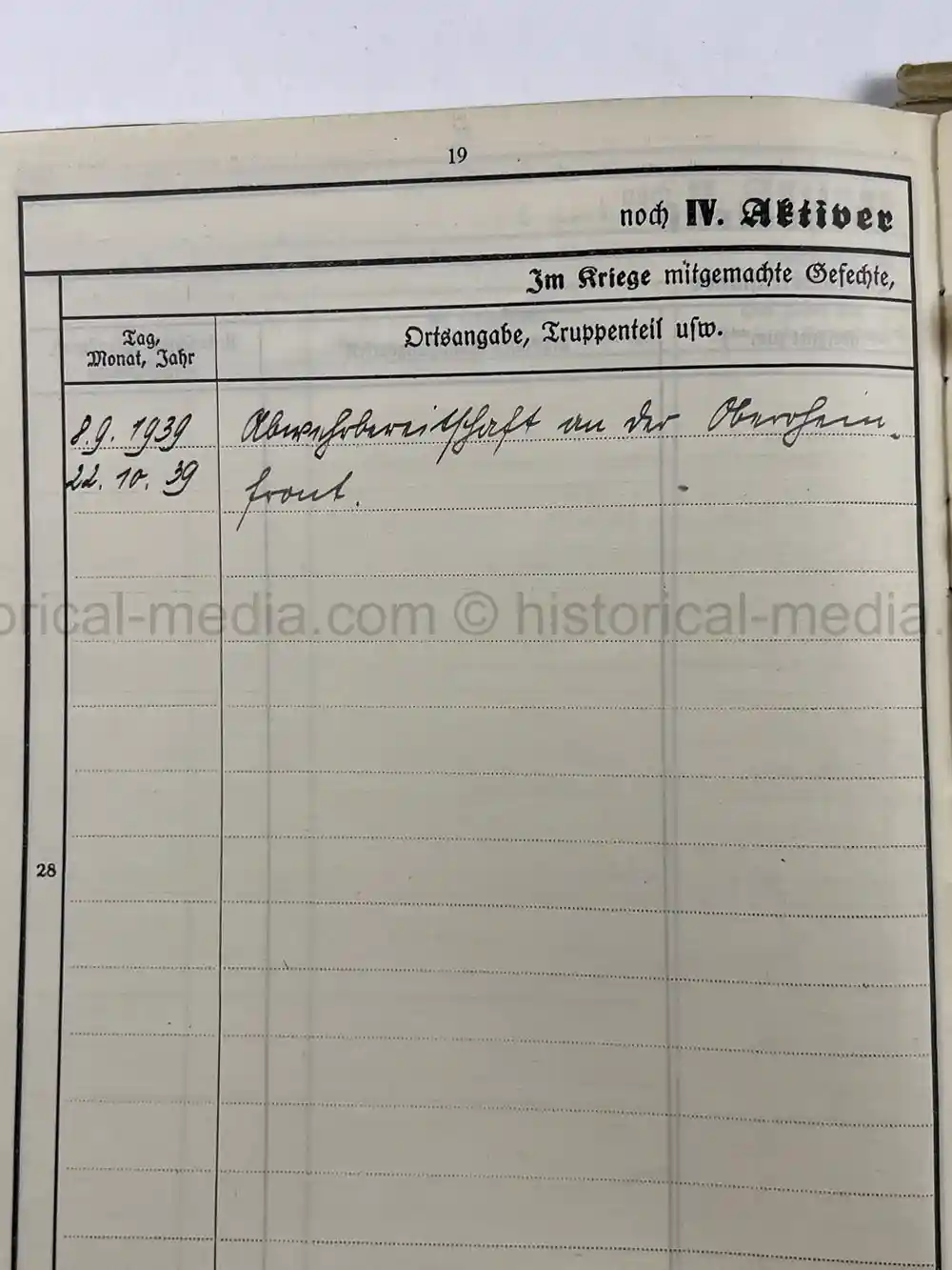 PANZER WEHRSTAMMBUCH & DOCUMENT GROUPING - PANZER REGIMENT 3