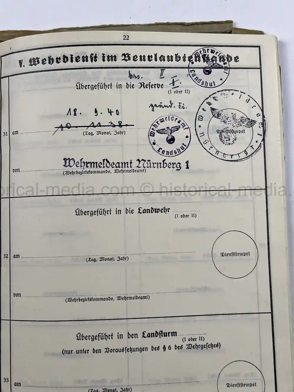 PANZER WEHRSTAMMBUCH & DOCUMENT GROUPING - PANZER REGIMENT 3