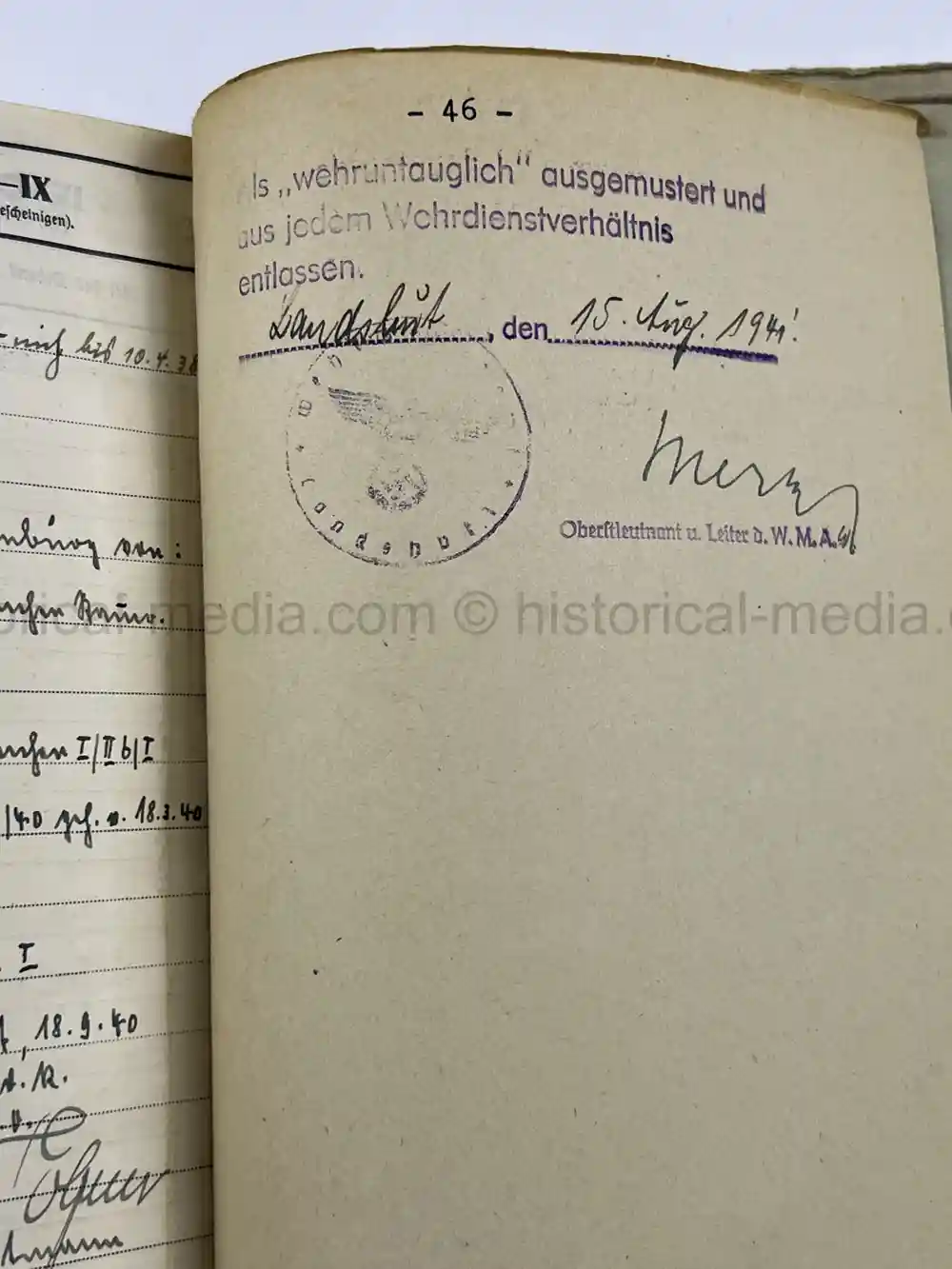 PANZER WEHRSTAMMBUCH & DOCUMENT GROUPING - PANZER REGIMENT 3