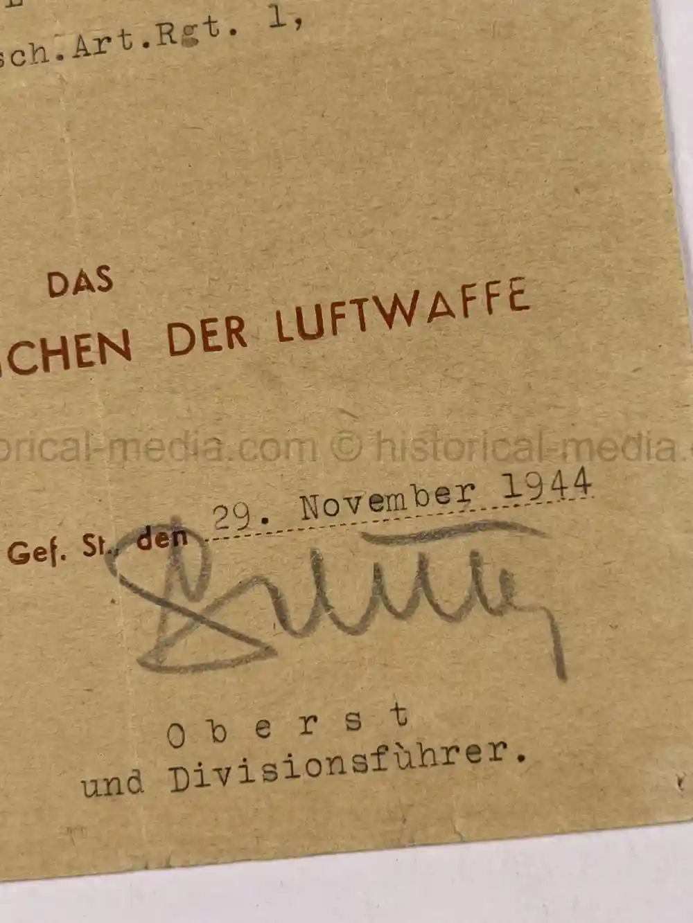 FALLSCHIRMJAEGER DOCUMENT GROUPING - FALLSCHIRM ART. RGT. 1