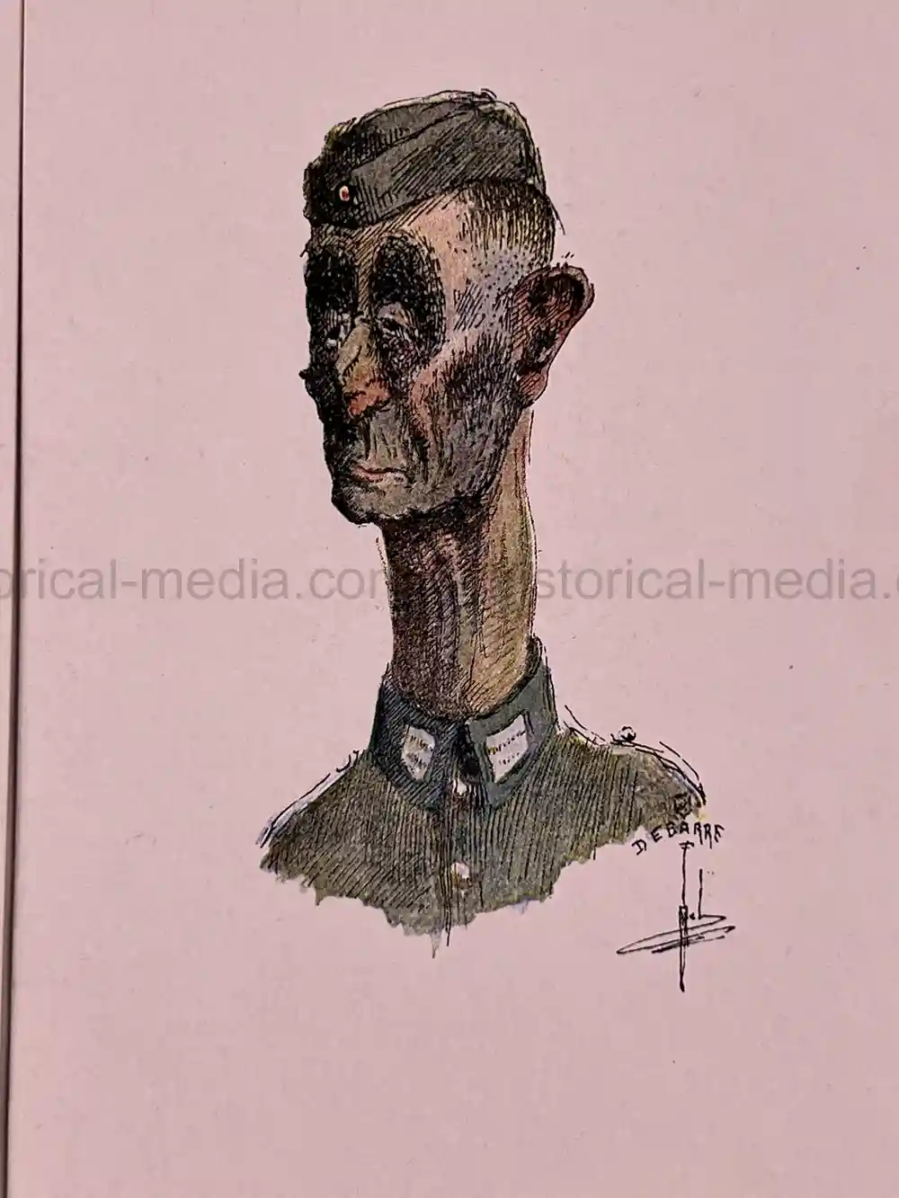 SET OF 11 VINTAGE RARE WWII GERMAN CARICATURES BY DEBARRE 1944