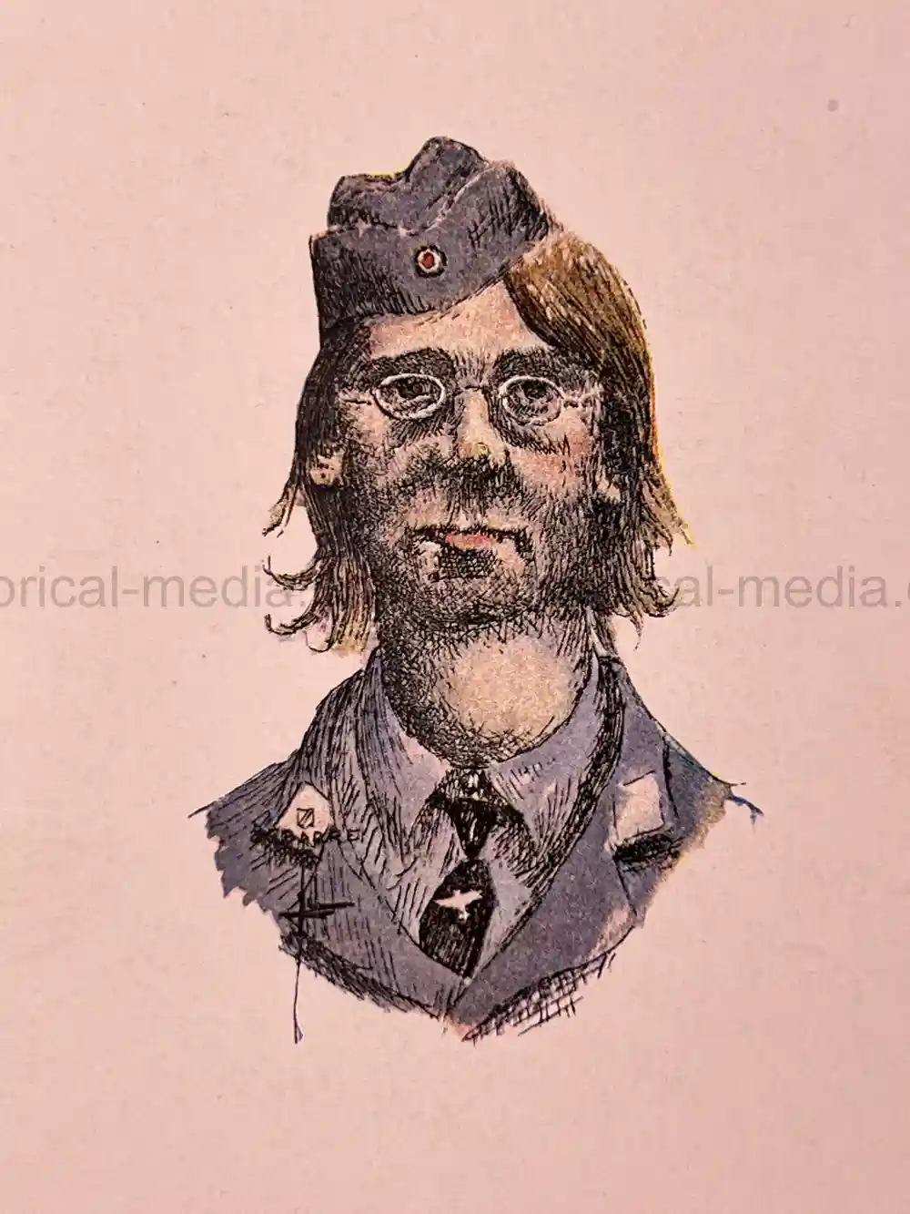 SET OF 11 VINTAGE RARE WWII GERMAN CARICATURES BY DEBARRE 1944