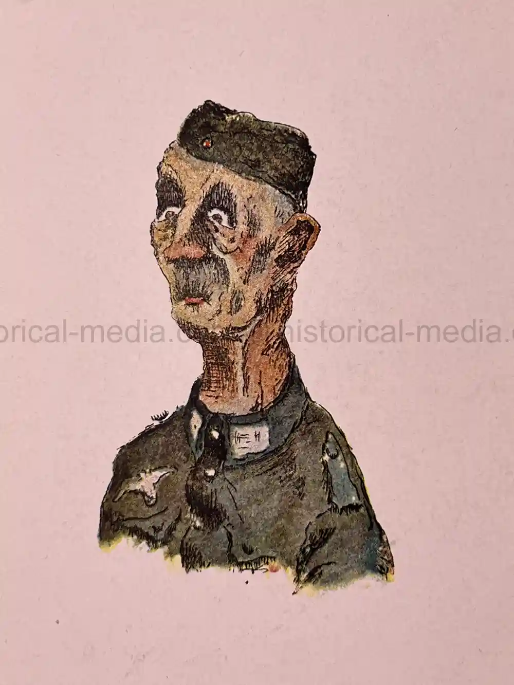 SET OF 11 VINTAGE RARE WWII GERMAN CARICATURES BY DEBARRE 1944