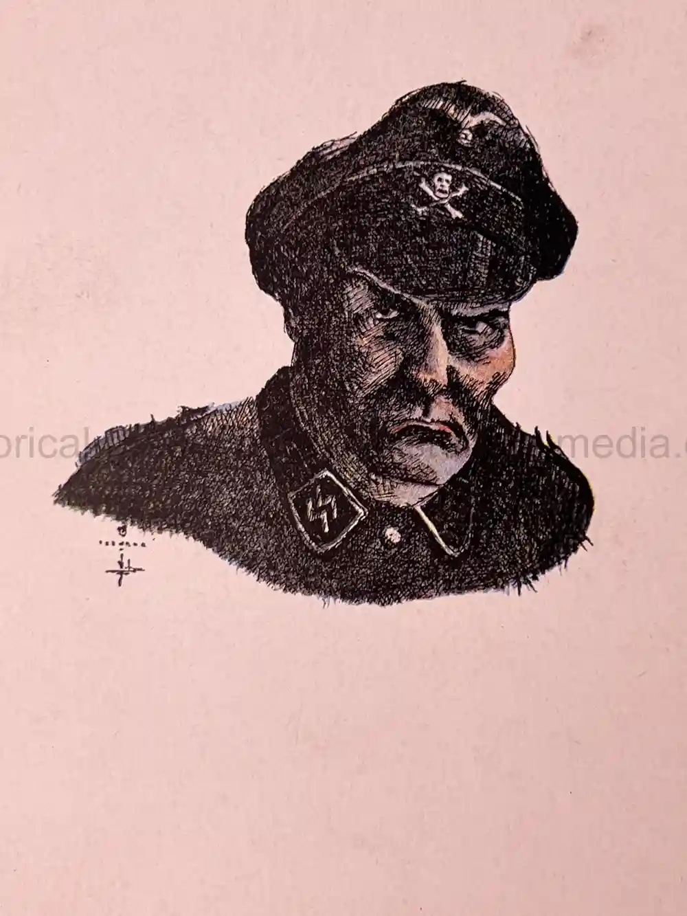 SET OF 11 VINTAGE RARE WWII GERMAN CARICATURES BY DEBARRE 1944