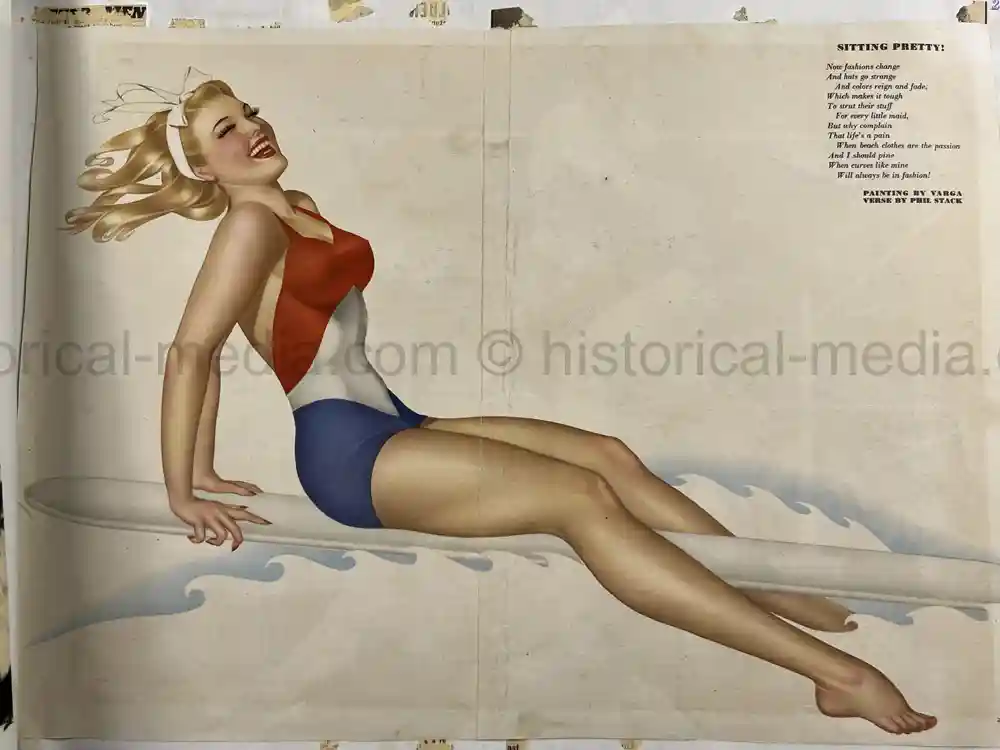 LARGE WWII GI COLLECTION OF GIRLY MAGAZINE CLIPPINGS