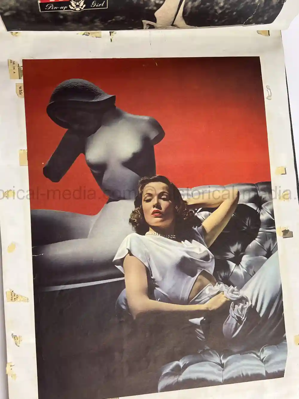 LARGE WWII GI COLLECTION OF GIRLY MAGAZINE CLIPPINGS