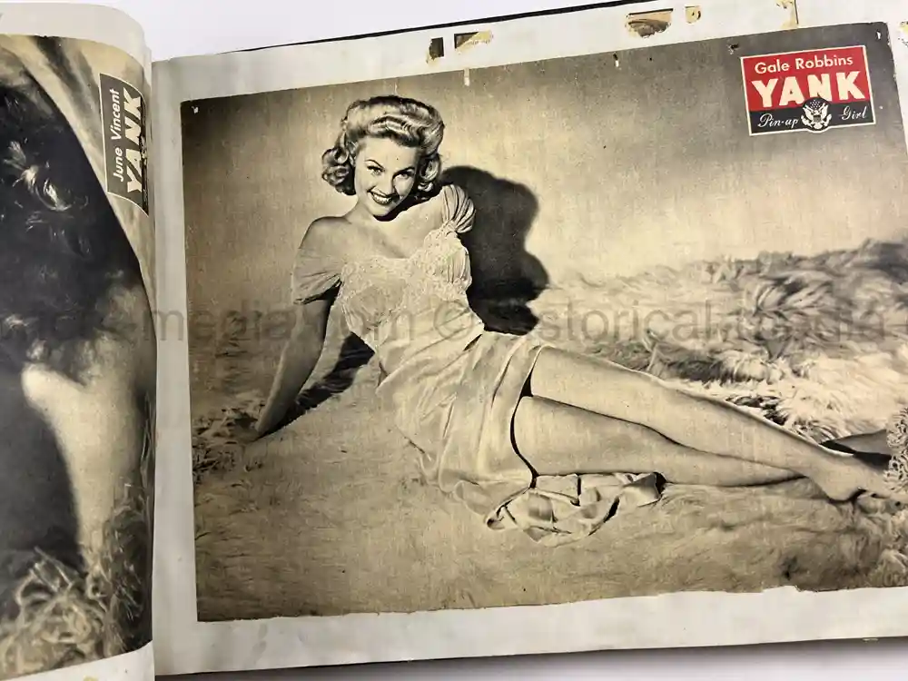 LARGE WWII GI COLLECTION OF GIRLY MAGAZINE CLIPPINGS