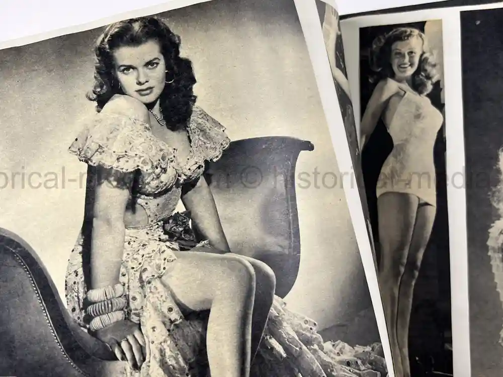 LARGE WWII GI COLLECTION OF GIRLY MAGAZINE CLIPPINGS