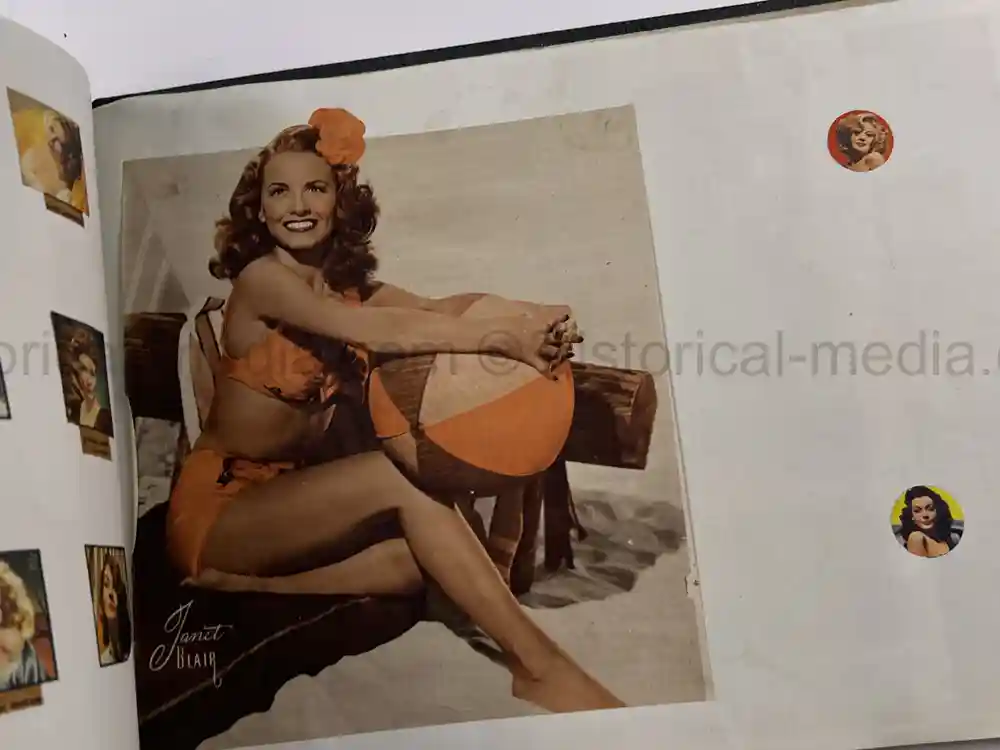 LARGE WWII GI COLLECTION OF GIRLY MAGAZINE CLIPPINGS