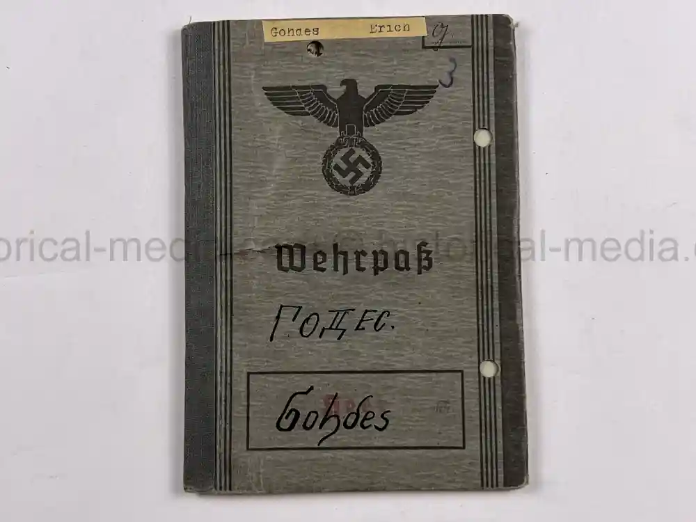 WAFFEN-SS WEHRPASS - CONCENTRATION CAMP GUARD - V-WEAPONS MITTELWERKE 