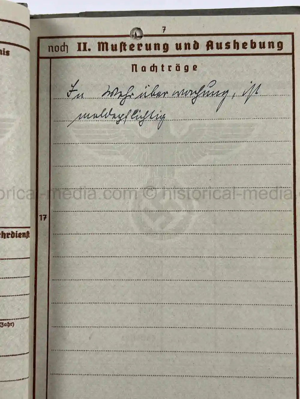 WAFFEN-SS WEHRPASS - CONCENTRATION CAMP GUARD - V-WEAPONS MITTELWERKE 