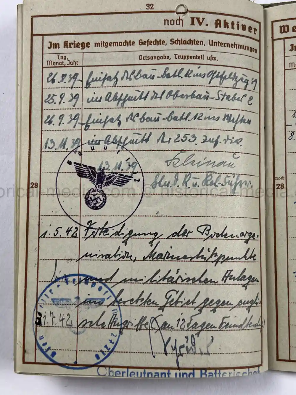 WAFFEN-SS WEHRPASS - CONCENTRATION CAMP GUARD - V-WEAPONS MITTELWERKE 