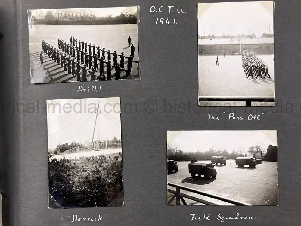 BRITISH WWII PHOTO ALBUM - OFFICER CADET TRAINING UNIT (OCTU)