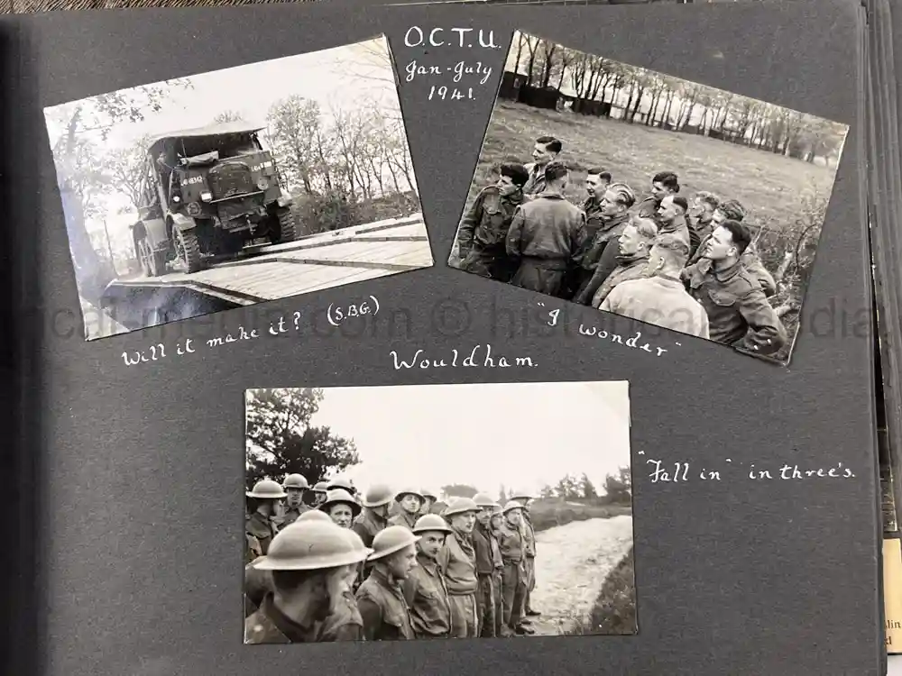 BRITISH WWII PHOTO ALBUM - OFFICER CADET TRAINING UNIT (OCTU)