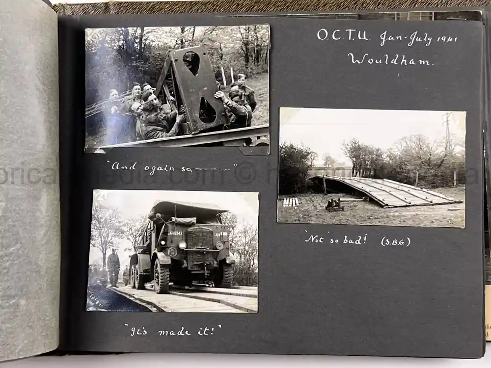 BRITISH WWII PHOTO ALBUM - OFFICER CADET TRAINING UNIT (OCTU)