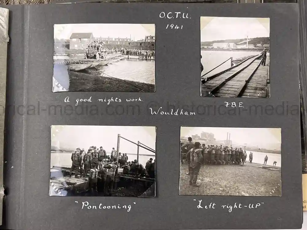 BRITISH WWII PHOTO ALBUM - OFFICER CADET TRAINING UNIT (OCTU)
