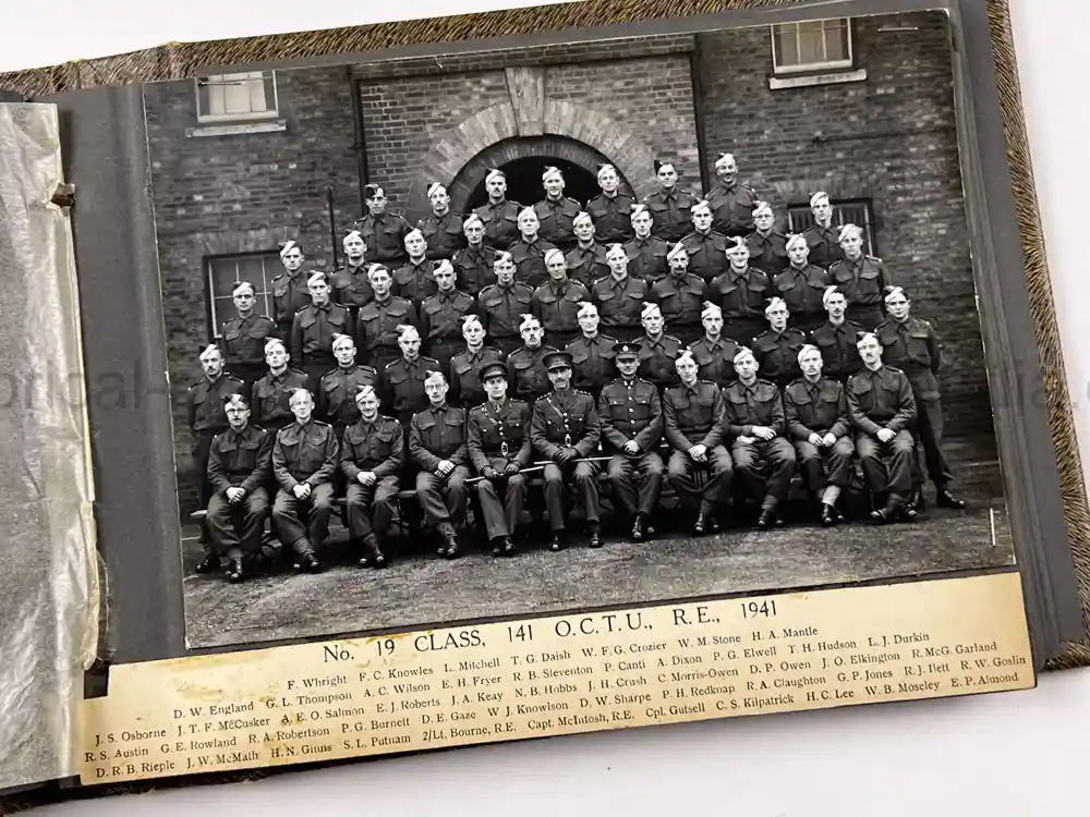 BRITISH WWII PHOTO ALBUM - OFFICER CADET TRAINING UNIT (OCTU)