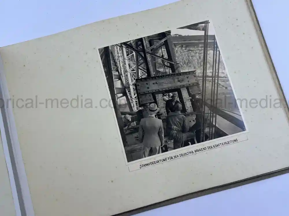 THIRD REICH ALBUM COMMEMORATING COMPLETION OF BRIDGE IN CERNAVODA, ROMANIA - 1941 THIRD REICH ALBUM COMMEMORATING COMPLETION OF BRIDGE IN CERNAVODA, ROMANIA - 1941