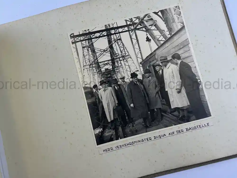 THIRD REICH ALBUM COMMEMORATING COMPLETION OF BRIDGE IN CERNAVODA, ROMANIA - 1941 THIRD REICH ALBUM COMMEMORATING COMPLETION OF BRIDGE IN CERNAVODA, ROMANIA - 1941