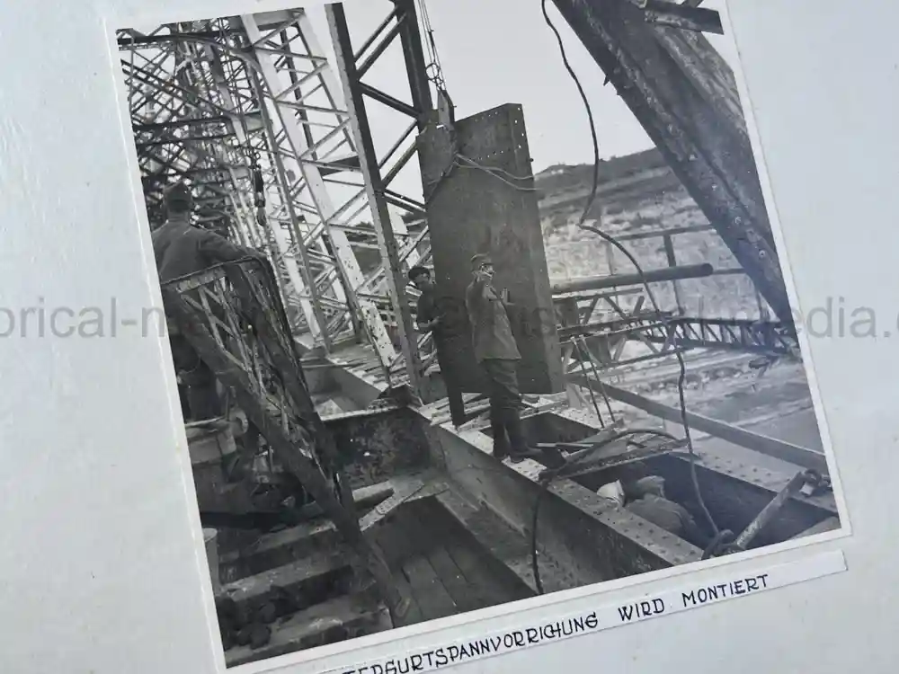 THIRD REICH ALBUM COMMEMORATING COMPLETION OF BRIDGE IN CERNAVODA, ROMANIA - 1941 THIRD REICH ALBUM COMMEMORATING COMPLETION OF BRIDGE IN CERNAVODA, ROMANIA - 1941
