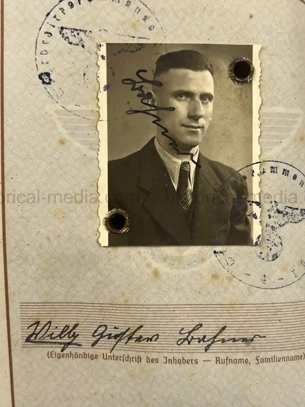 LUFTWAFFE WEHRPASS & SOLDBUCH - BELGIUM, NORMANDY - 1944
