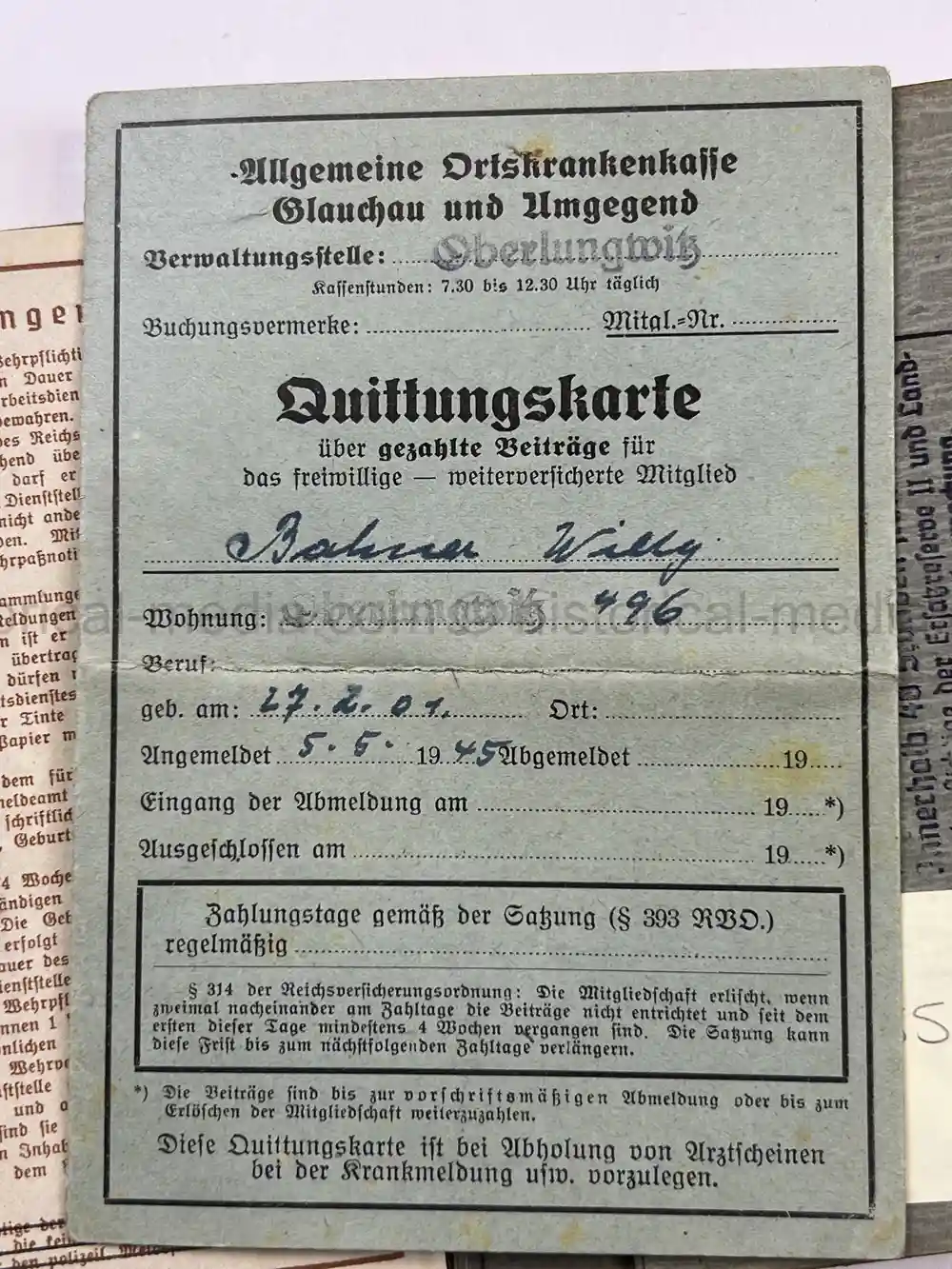 LUFTWAFFE WEHRPASS & SOLDBUCH - BELGIUM, NORMANDY - 1944