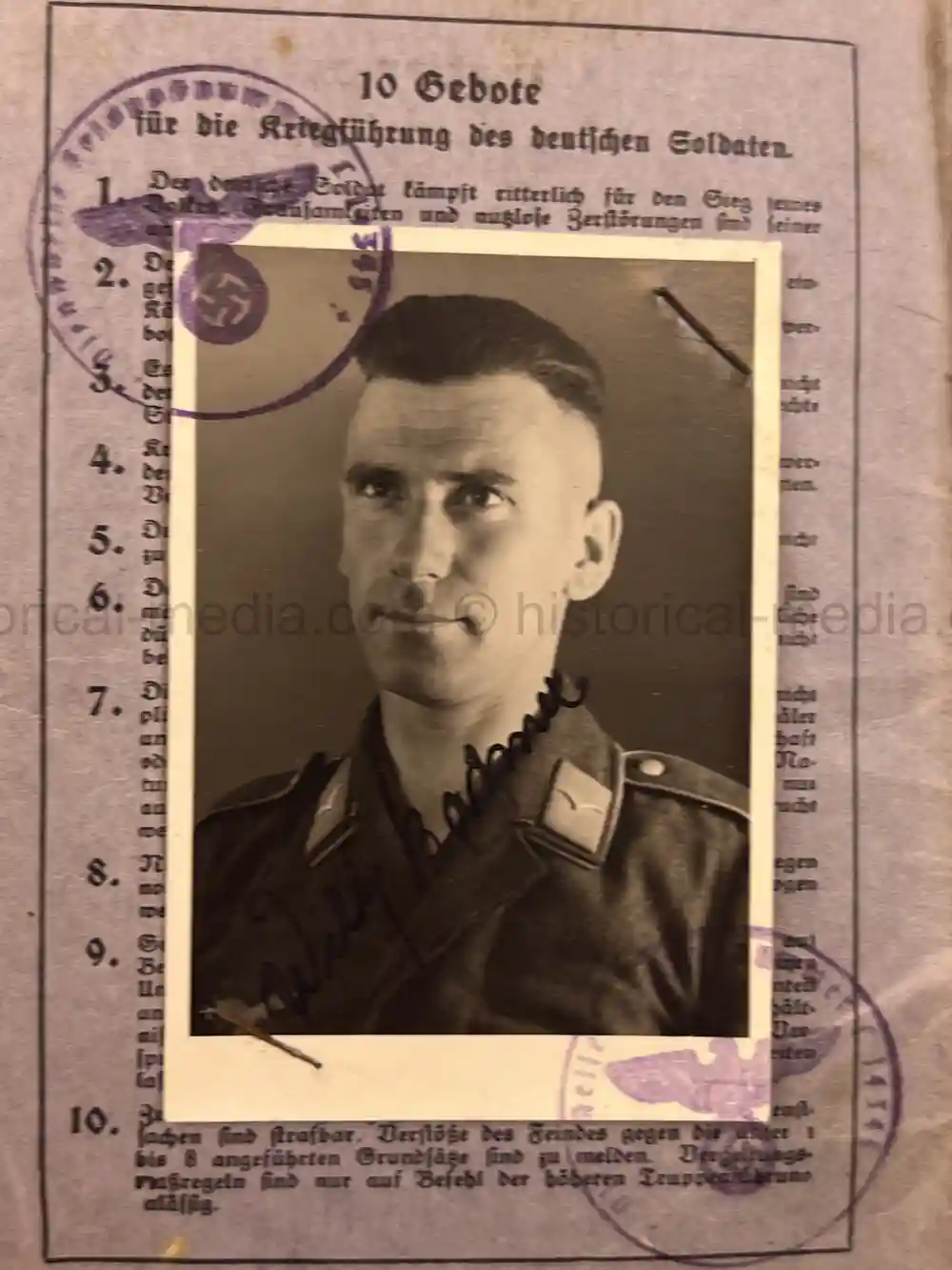 LUFTWAFFE WEHRPASS & SOLDBUCH - BELGIUM, NORMANDY - 1944