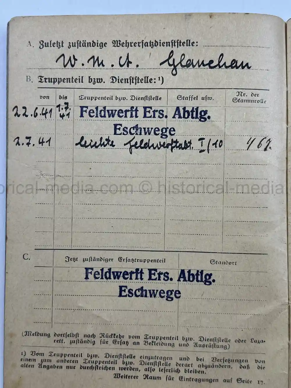 LUFTWAFFE WEHRPASS & SOLDBUCH - BELGIUM, NORMANDY - 1944