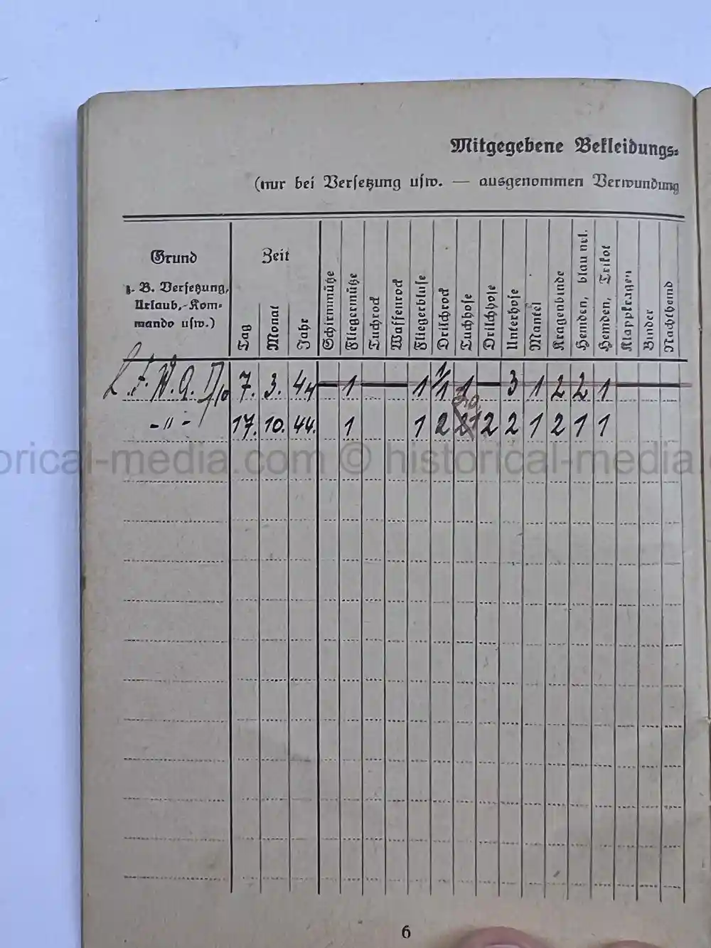 LUFTWAFFE WEHRPASS & SOLDBUCH - BELGIUM, NORMANDY - 1944
