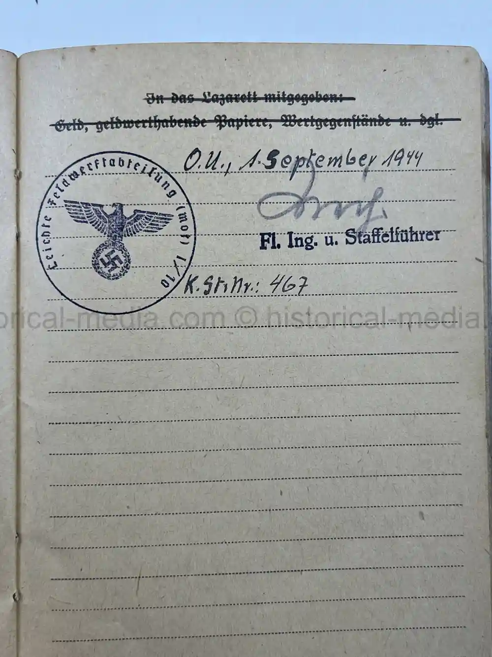 LUFTWAFFE WEHRPASS & SOLDBUCH - BELGIUM, NORMANDY - 1944
