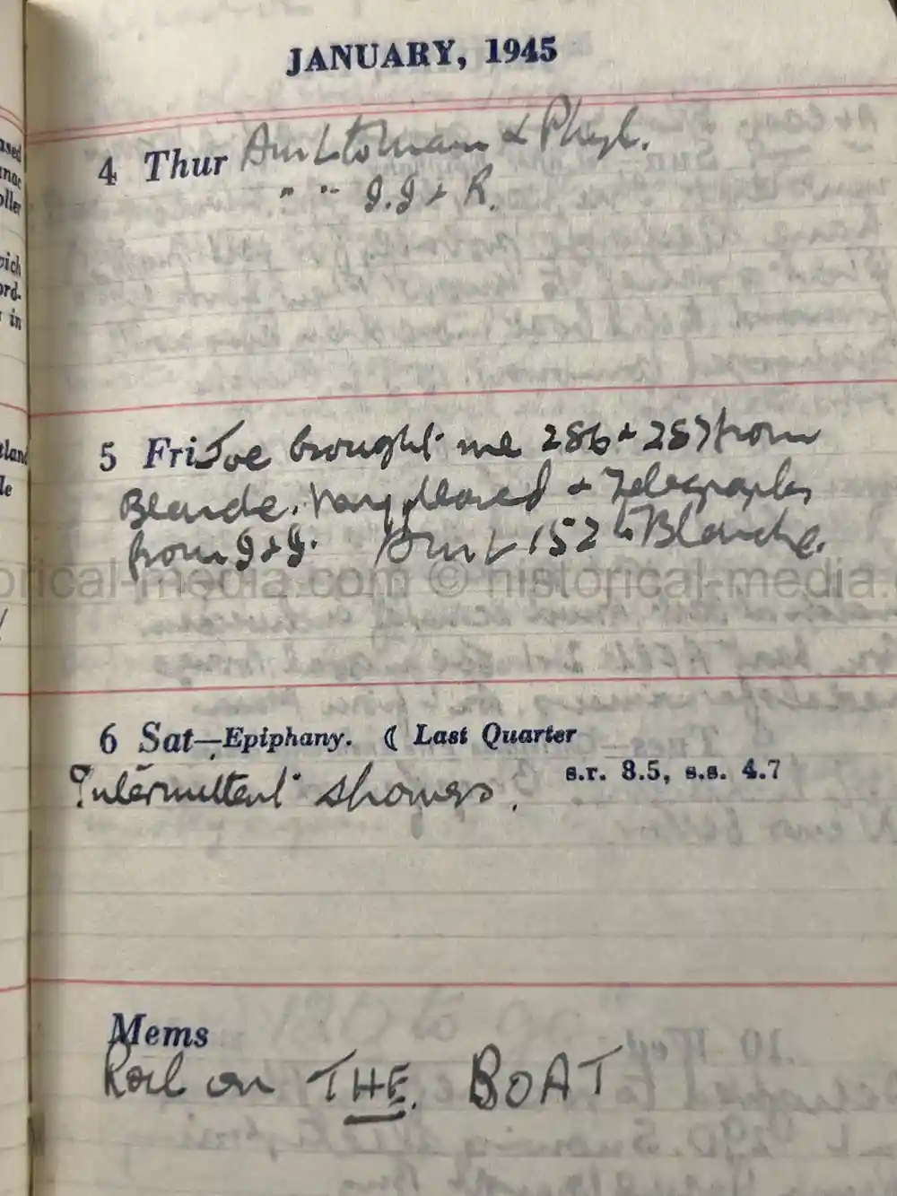 BRITISH WWII DIARY GROUPING - ITALY