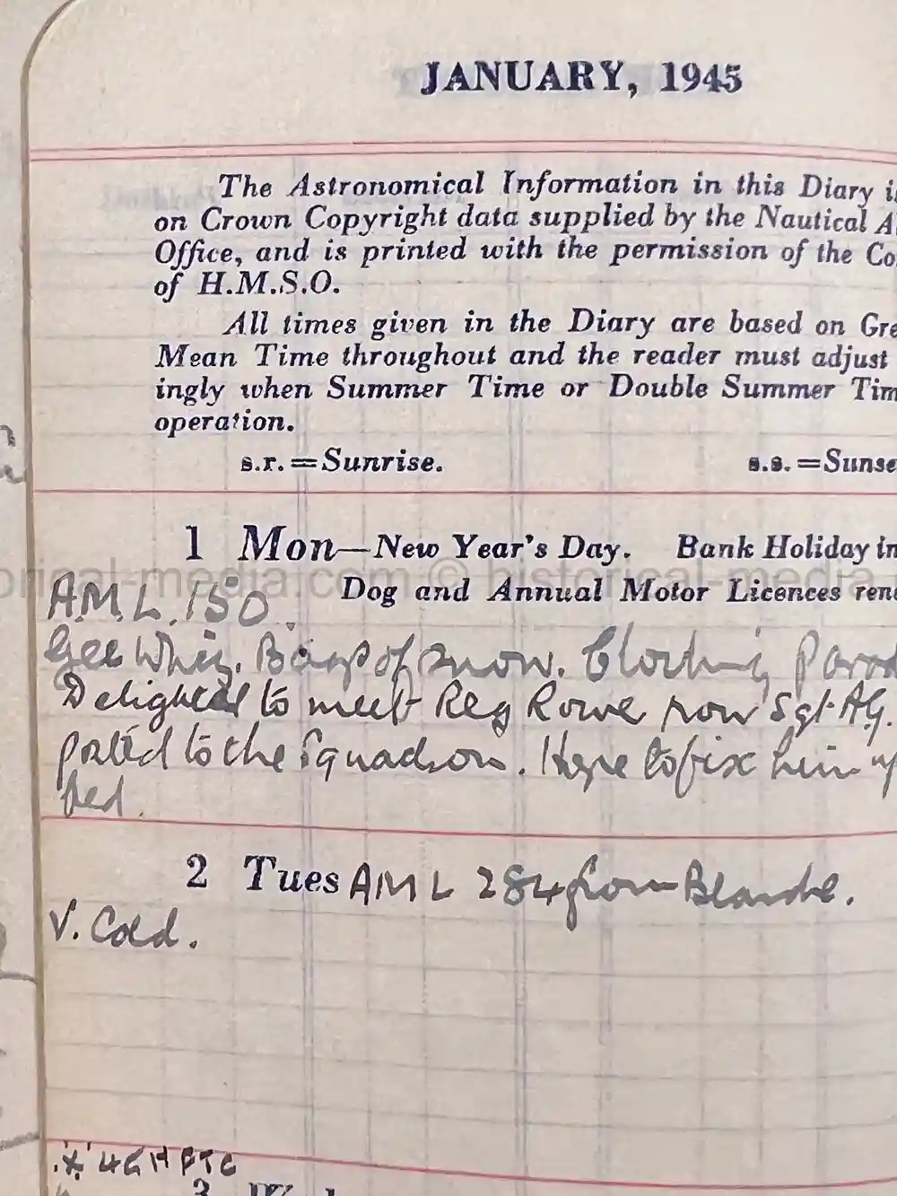 BRITISH WWII DIARY GROUPING - ITALY