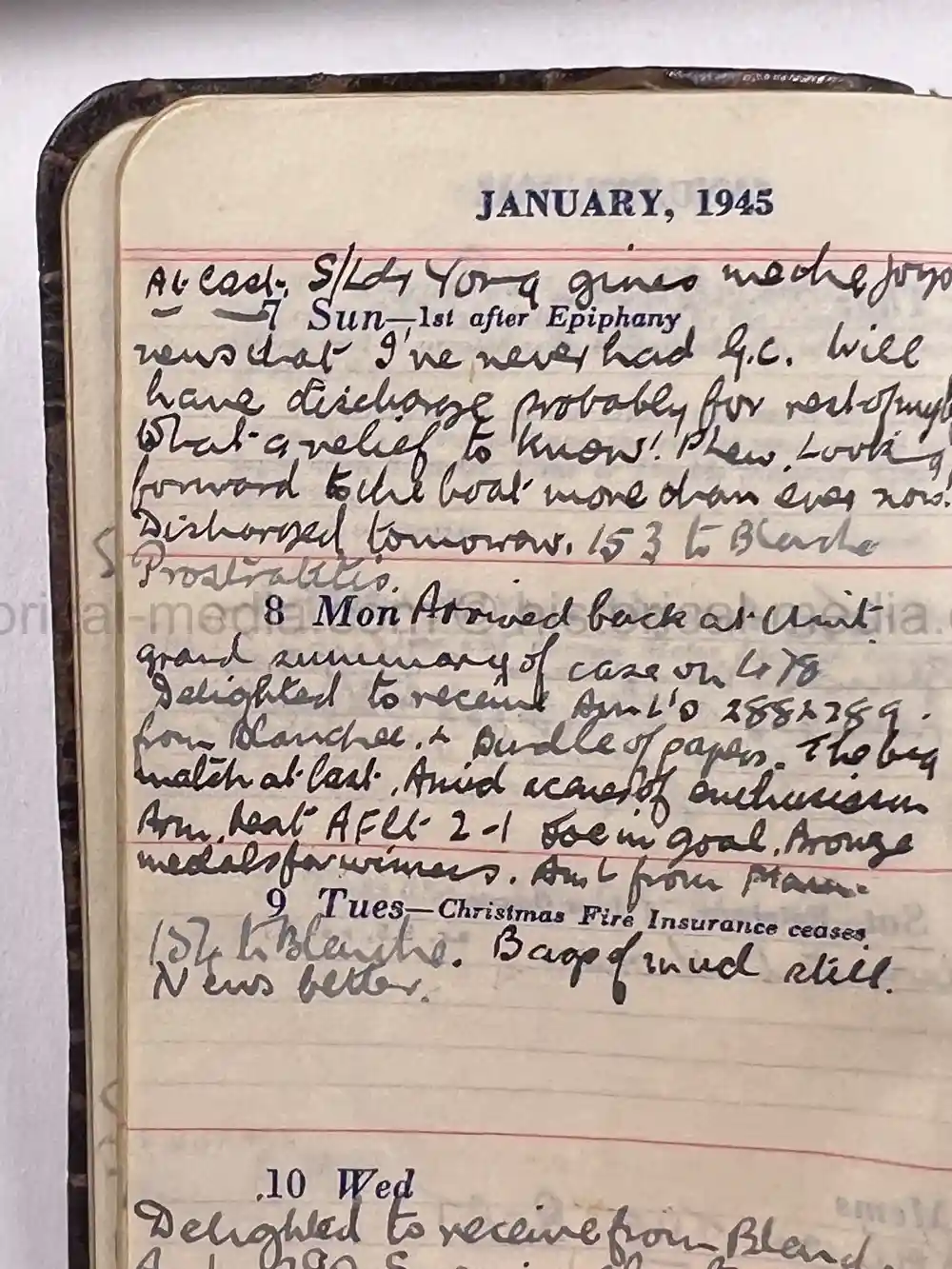 BRITISH WWII DIARY GROUPING - ITALY