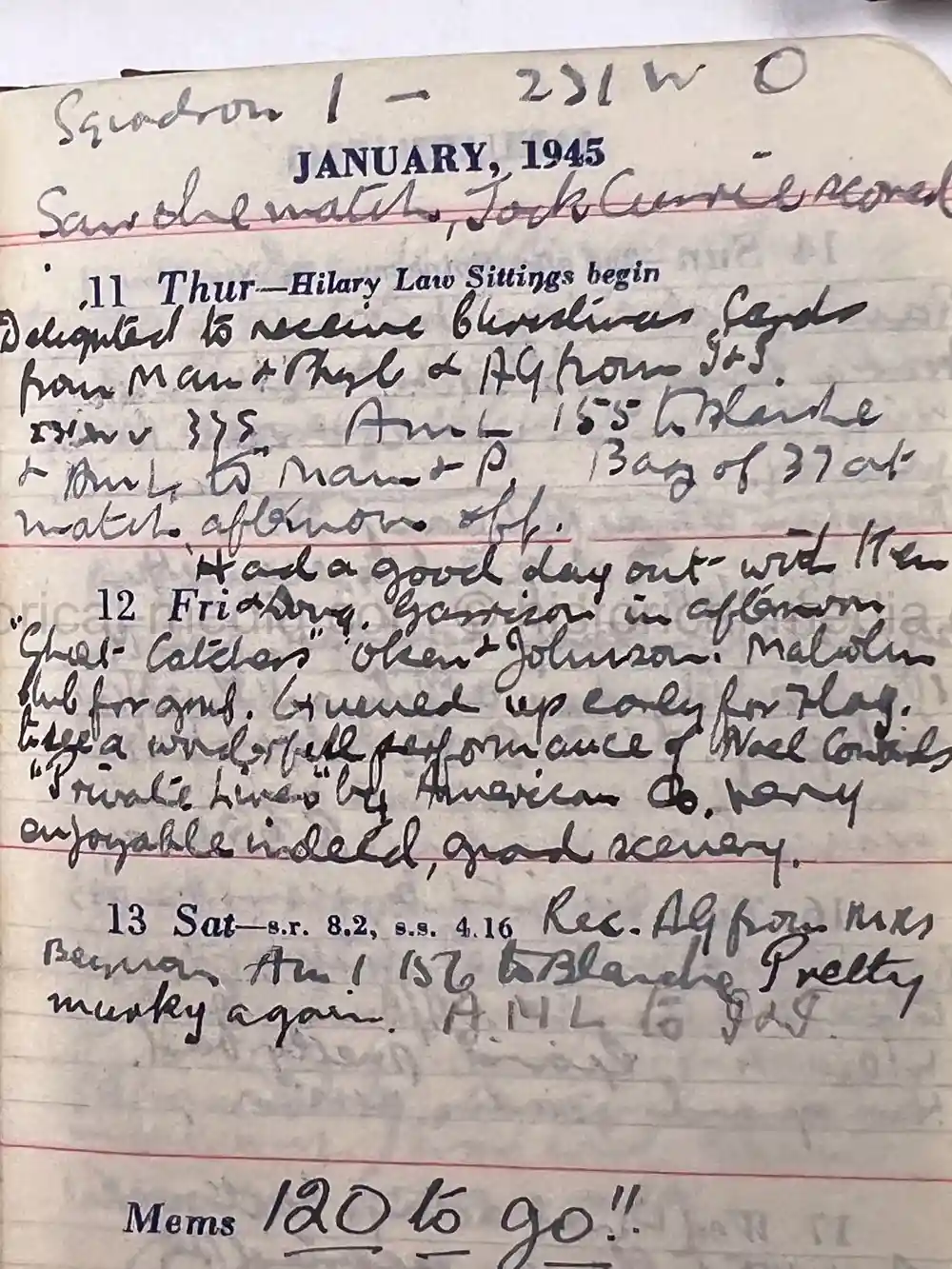 BRITISH WWII DIARY GROUPING - ITALY