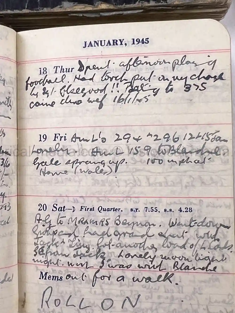 BRITISH WWII DIARY GROUPING - ITALY