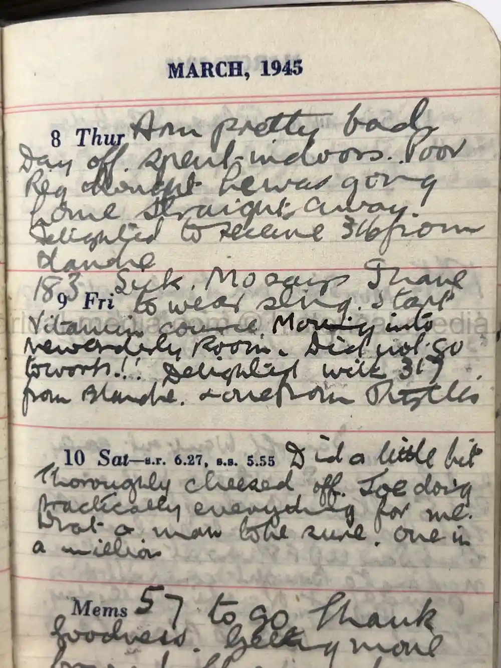 BRITISH WWII DIARY GROUPING - ITALY