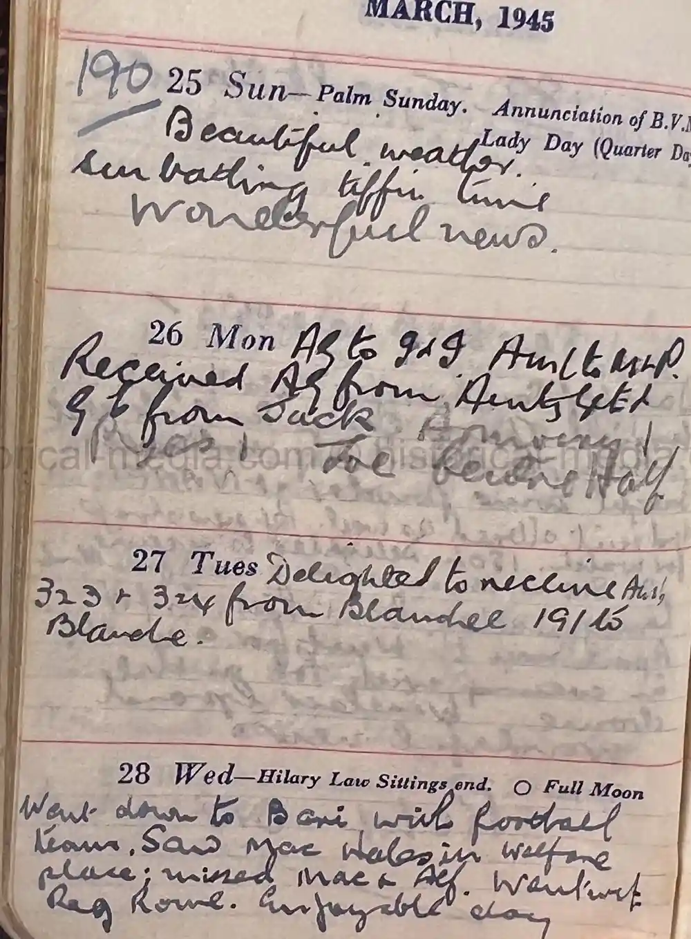 BRITISH WWII DIARY GROUPING - ITALY