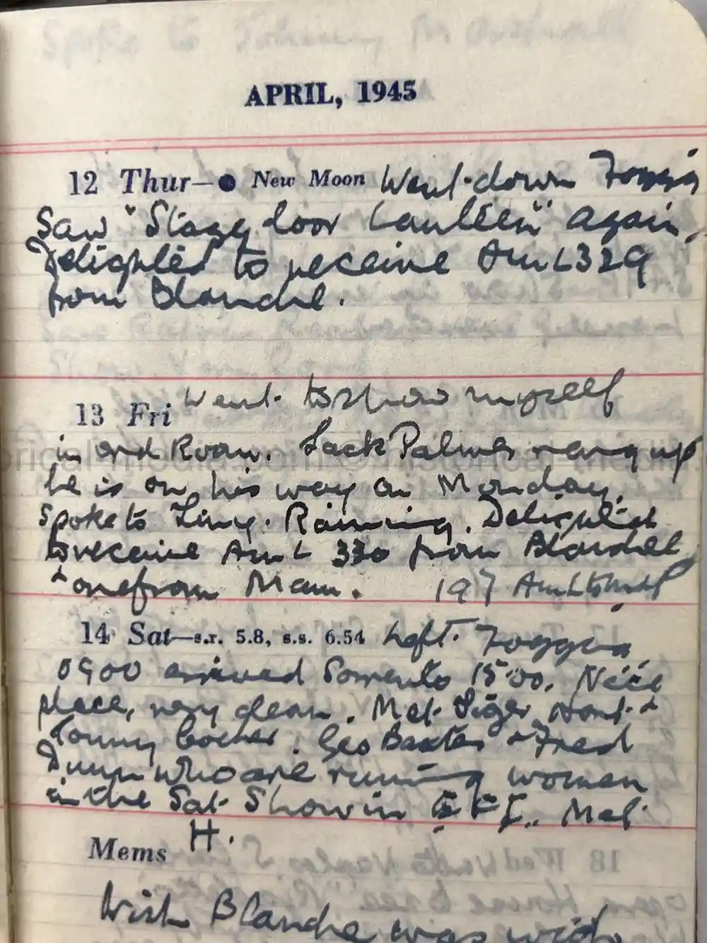 BRITISH WWII DIARY GROUPING - ITALY