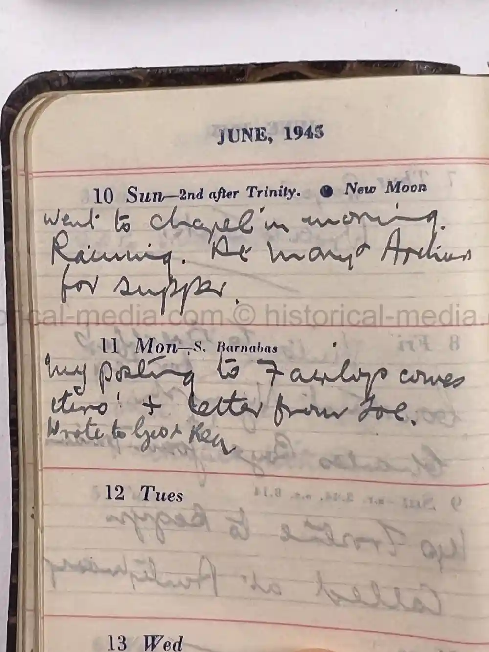 BRITISH WWII DIARY GROUPING - ITALY