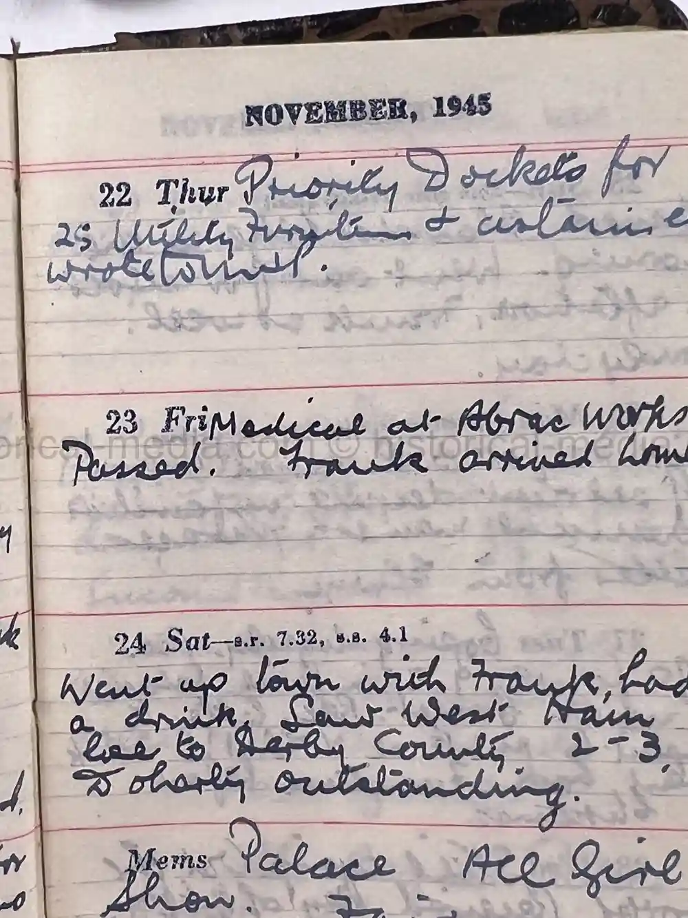 BRITISH WWII DIARY GROUPING - ITALY