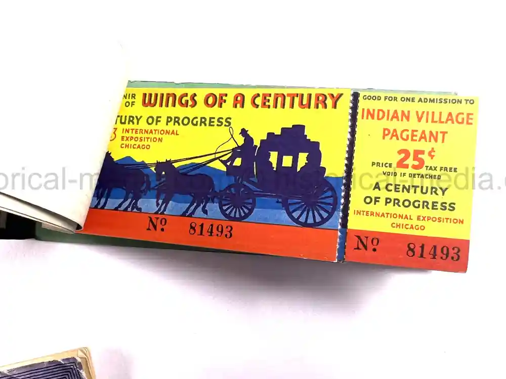 1933 WORLDS FAIR IN CHICAGO EPHEMERA & TICKET GROUPING - ART DECO