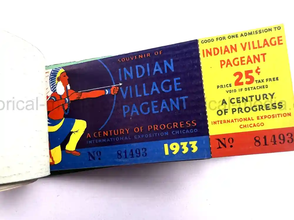 1933 WORLDS FAIR IN CHICAGO EPHEMERA & TICKET GROUPING - ART DECO
