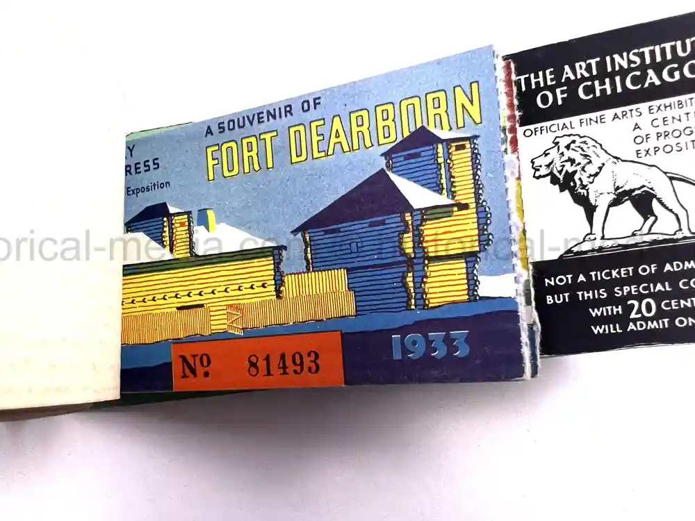 1933 WORLDS FAIR IN CHICAGO EPHEMERA & TICKET GROUPING - ART DECO