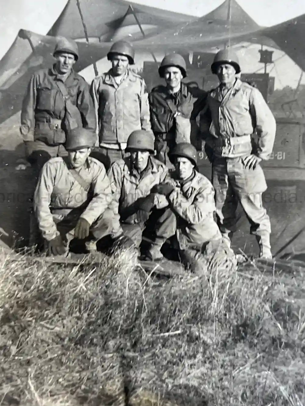 US WWII GI'S PHOTO ALBUM - 16th ARMORED DIVISION - GERMAN INSIGNIA