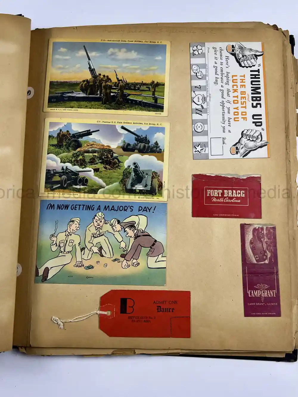 US WWII GI'S PHOTO ALBUM - 16th ARMORED DIVISION - GERMAN INSIGNIA