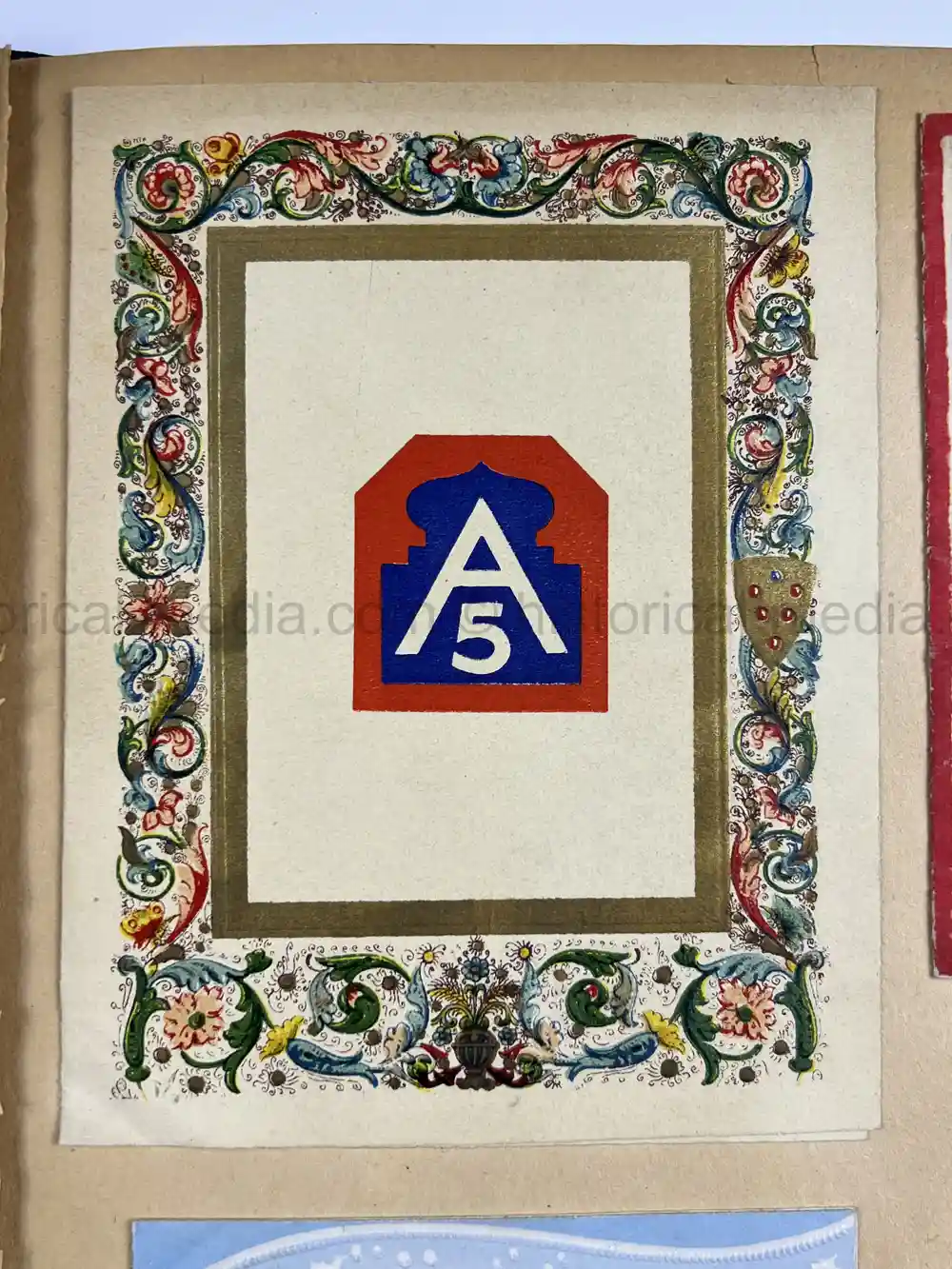 US WWII GI'S PHOTO ALBUM - 16th ARMORED DIVISION - GERMAN INSIGNIA