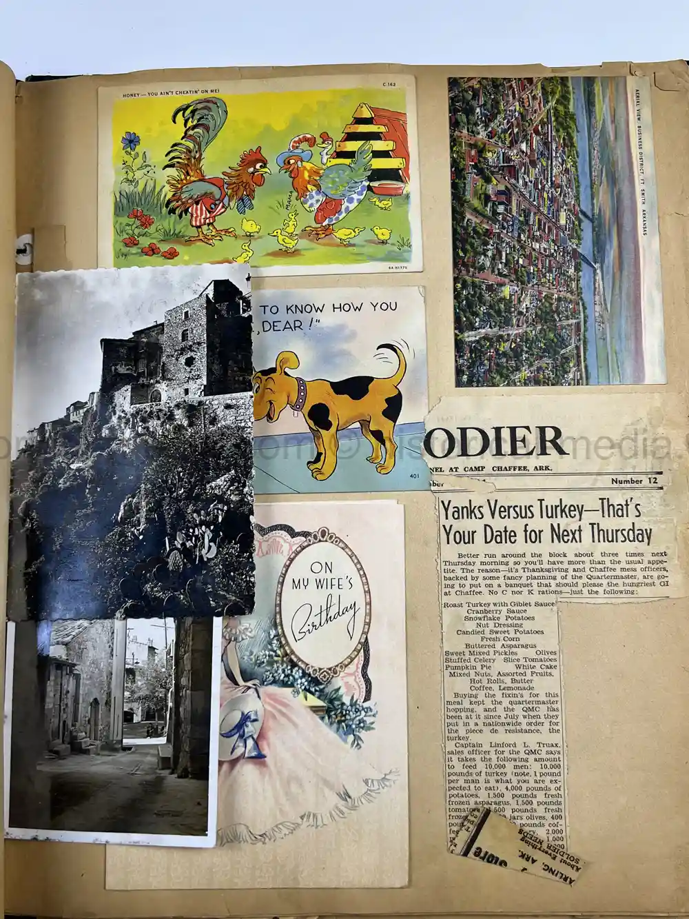 US WWII GI'S PHOTO ALBUM - 16th ARMORED DIVISION - GERMAN INSIGNIA