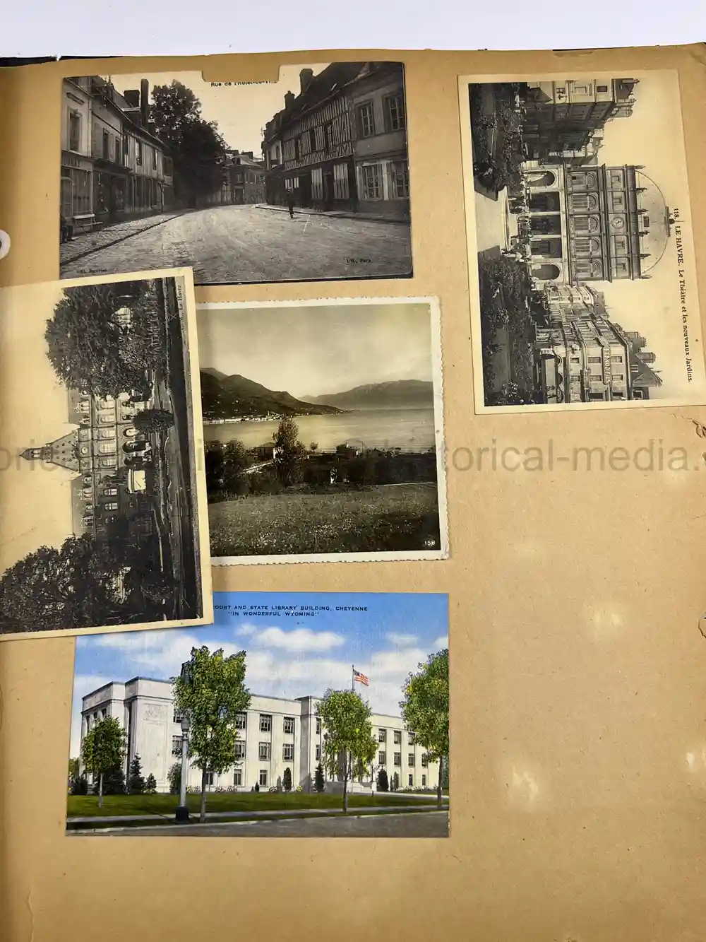 US WWII GI'S PHOTO ALBUM - 16th ARMORED DIVISION - GERMAN INSIGNIA